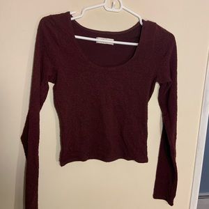 Floral design maroon long sleeve